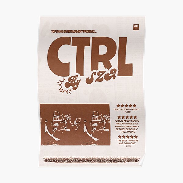 Album Print - "Ctrl" by SZA (Brown/Beige) Poster RB0903 product Offical SZA Merch