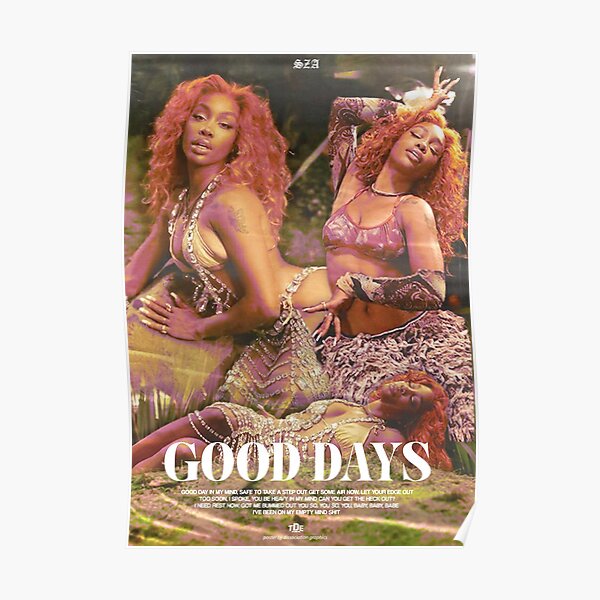 SZA Good Days Music Video Poster RB0903 product Offical SZA Merch