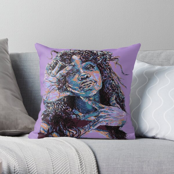 SZA Portrait Throw Pillow RB0903 product Offical SZA Merch